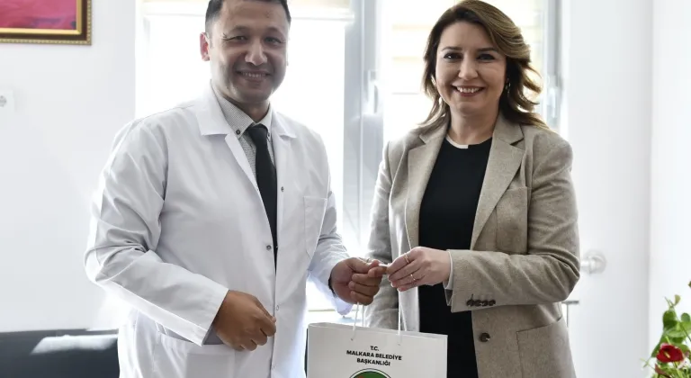 BELEDİYE BAŞKANI NERGİZ KARAAĞAÇLI ÖZTÜRK’TEN 14 MART TIP BAYRAMI ZİYARETİ