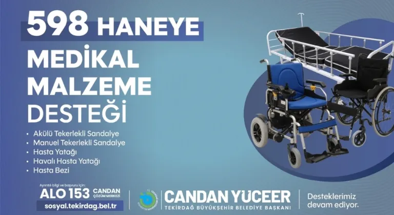 BÜYÜKŞEHİR’DEN 598 HANEYE MEDİKAL MALZEME DESTEĞİ