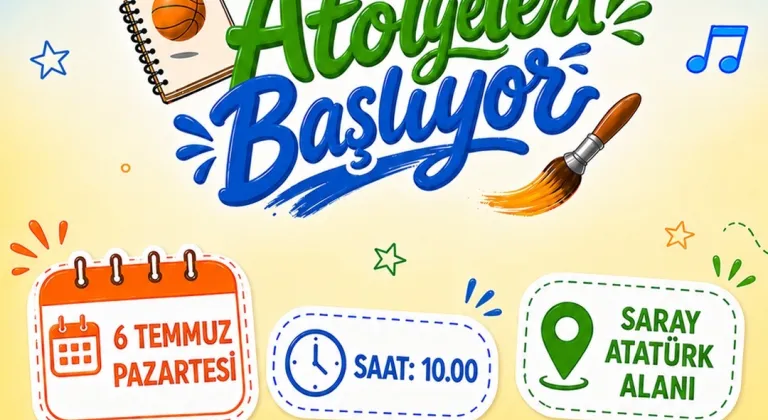 Saray Belediyesi Yaz Atölyeleri Kapılarını Açıyor