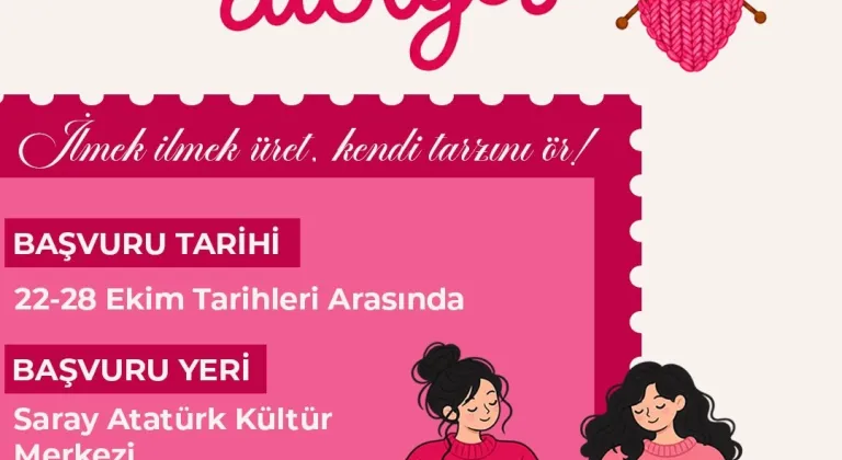 Saray Belediyesi’nden Yetişkinlere Örgü ve Çanta Kursları