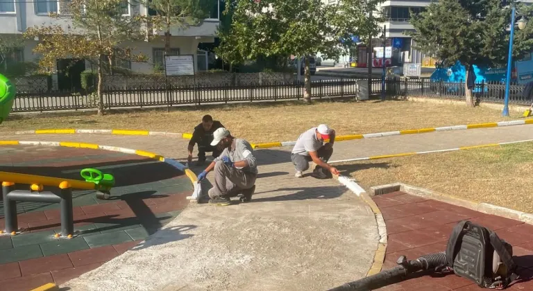 Saray’da Park ve Bahçelerde Bakım Çalışmaları Sürüyor