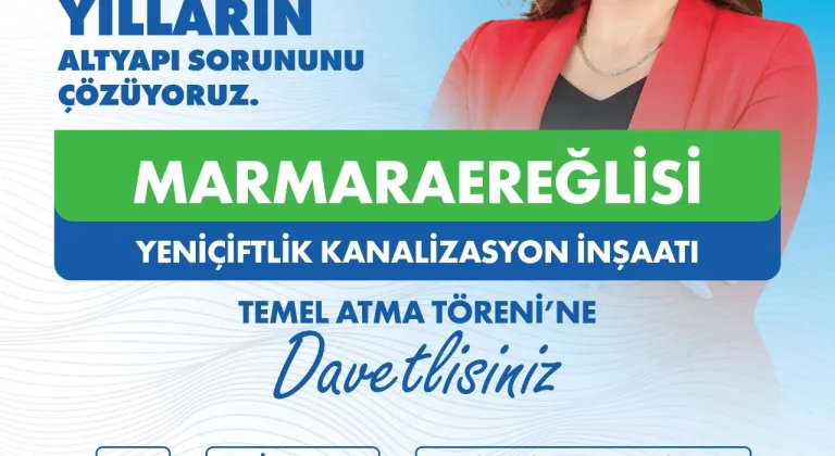 Yeniçiftlik Kanalizasyon İnşaatı Temel Atma Töreni